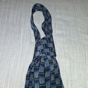 J. Garcia Blue and Black Patterned Tie